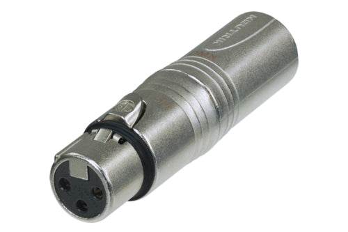 NEUTRIK DMX VERLOOPCONNECTOR 3P VROUW - 5P MANN.