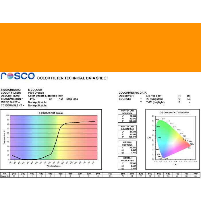 E-COLOUR #105 ORANGE ROSCO