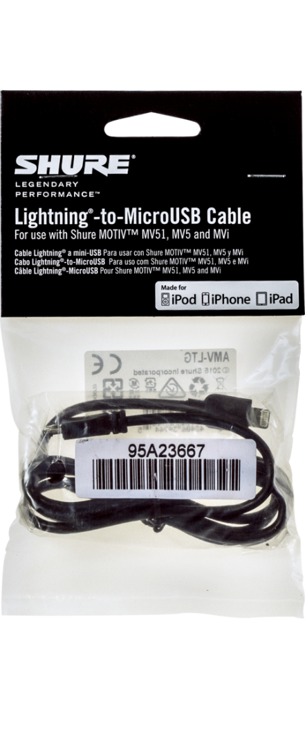 AMV-LTG SHURE LIGHTNING NAAR MICRO-USB (1m)