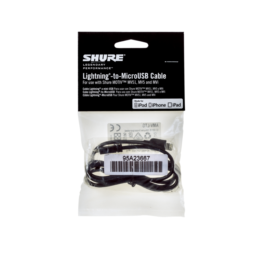 AMV-LTG SHURE LIGHTNING NAAR MICRO-USB (1m)