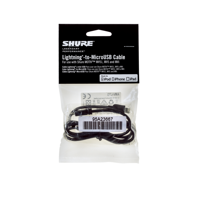 AMV-LTG SHURE LIGHTNING NAAR MICRO-USB (1m)