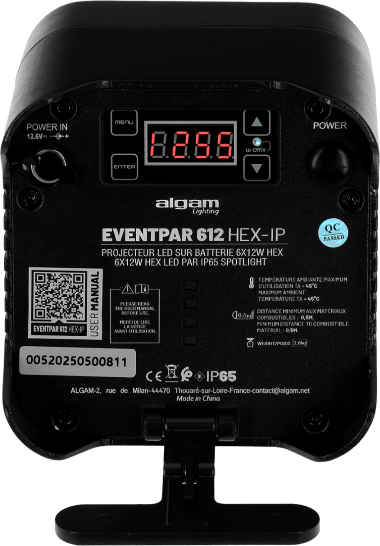 EVENTPAR 612 HEX-IP Algam Lighting Batterijgevoede Uplighter