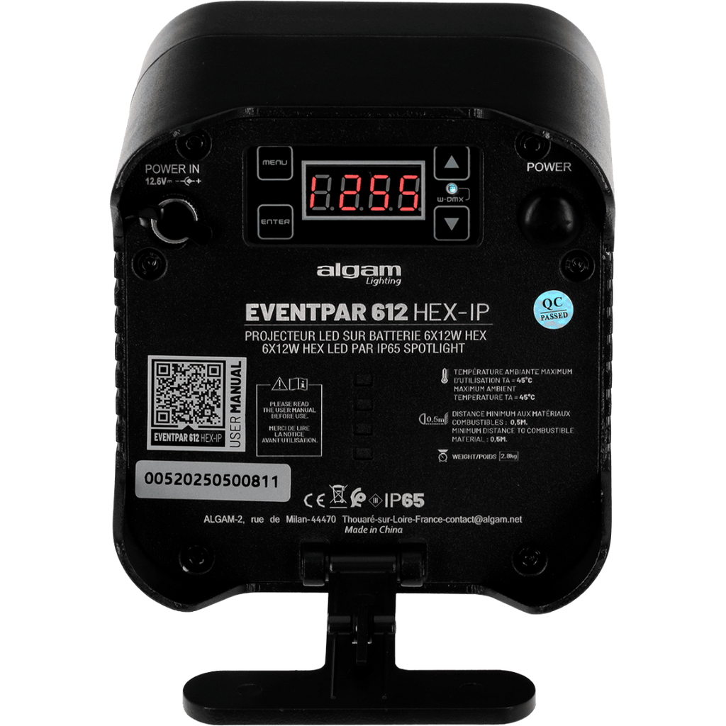 EVENTPAR 612 HEX-IP Algam Lighting Batterijgevoede Uplighter