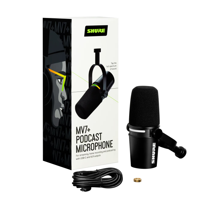 MV7+ Shure Podcastmicrofoon (Zwart)