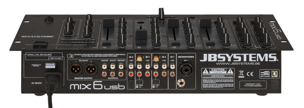 MIX 6 USB JB SYSTEMS 19'' MIXER 6-KANAALS
