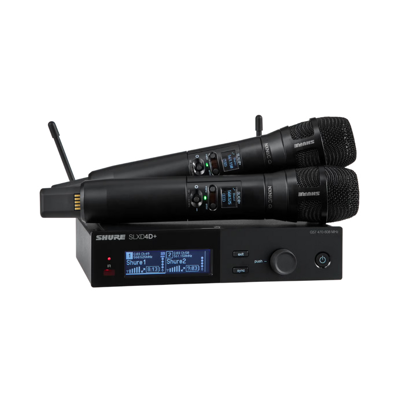 SLXD24D+/N8C Shure Dual Draadloos Handheld Systeem G65 (470-606MHz)