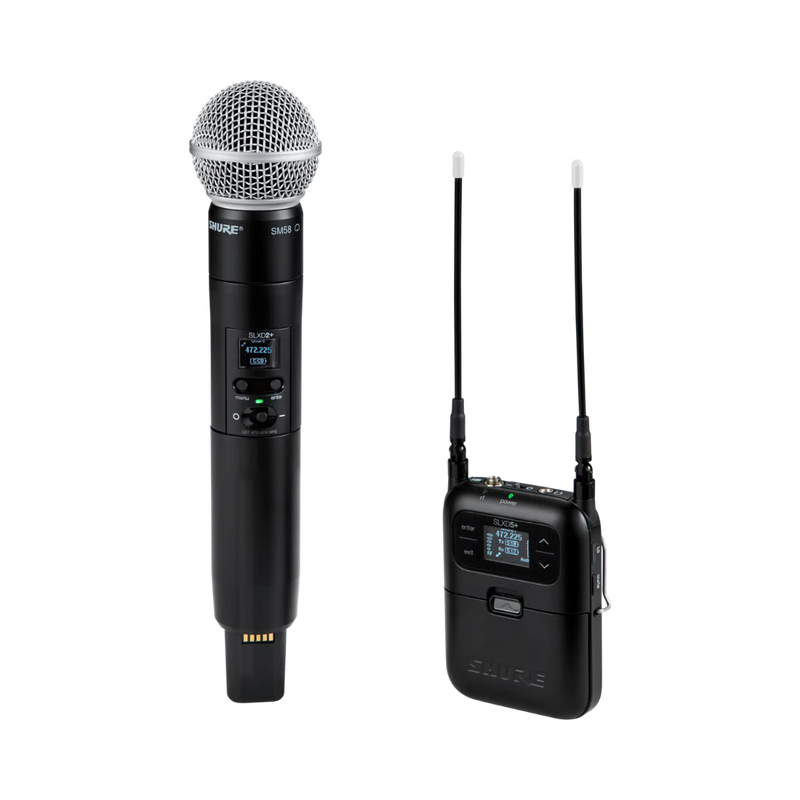 SLXD25+/58 Shure Draagbaar Draadloos Systeem G65 (470-606MHz)