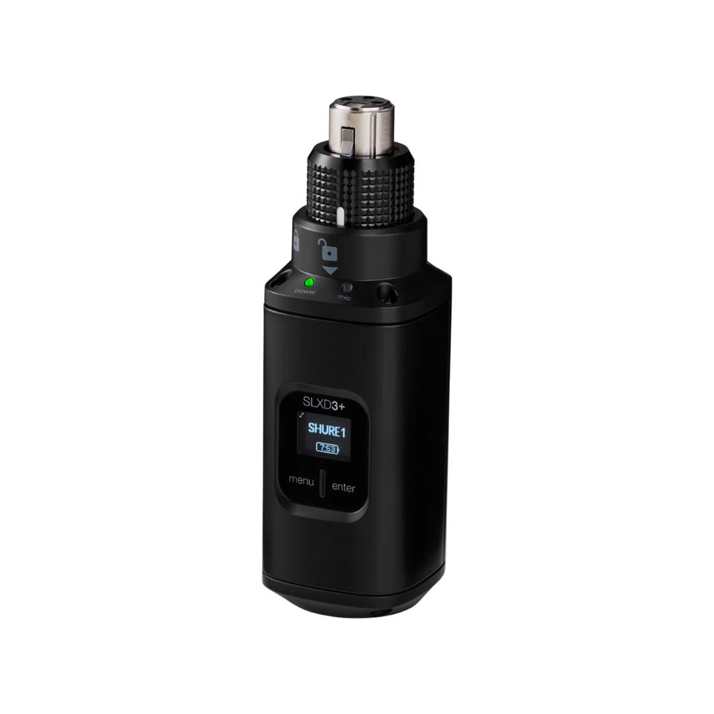SLXD3+ Shure Draadloze Plug-on Zender XLR G65 (470-606MHz)
