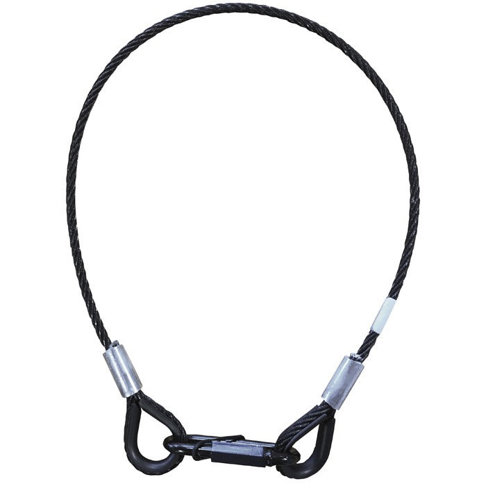 Safety Cable 3mm Wll 5kg 100cm Zwart Bgv-c1 Showgear