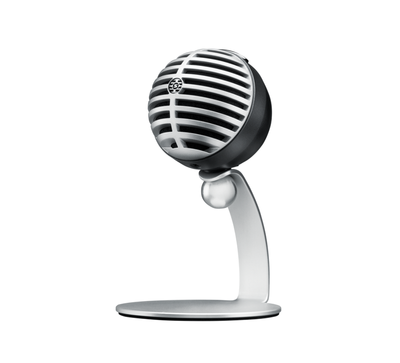MV5-DIG SHURE IOS & USB MICROFOON ZILVER