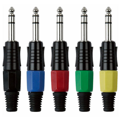 JMK-103BU JACKPLUG 6.3 STEREO ZWART MET BLAUWE EINDDOP DAP AUDIO
