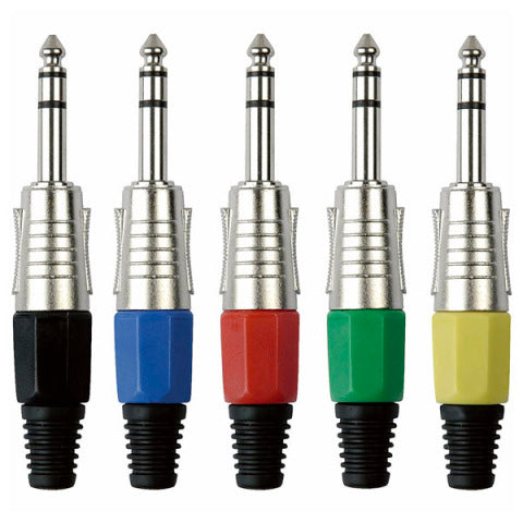DAP JACKPLUG 6.3 STEREO NIKKEL WITH GREEN ENDCAP