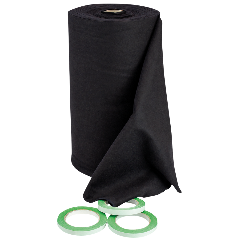 SCHEURDOEK ZWART 160GR/M? VLAMW. M1 BR 40CM PER ROL 60M