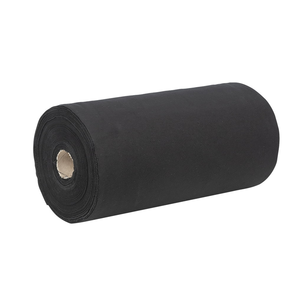 SCHEURDOEK ZWART 160GR/M? VLAMW. M1 BR 40CM PER ROL 60M