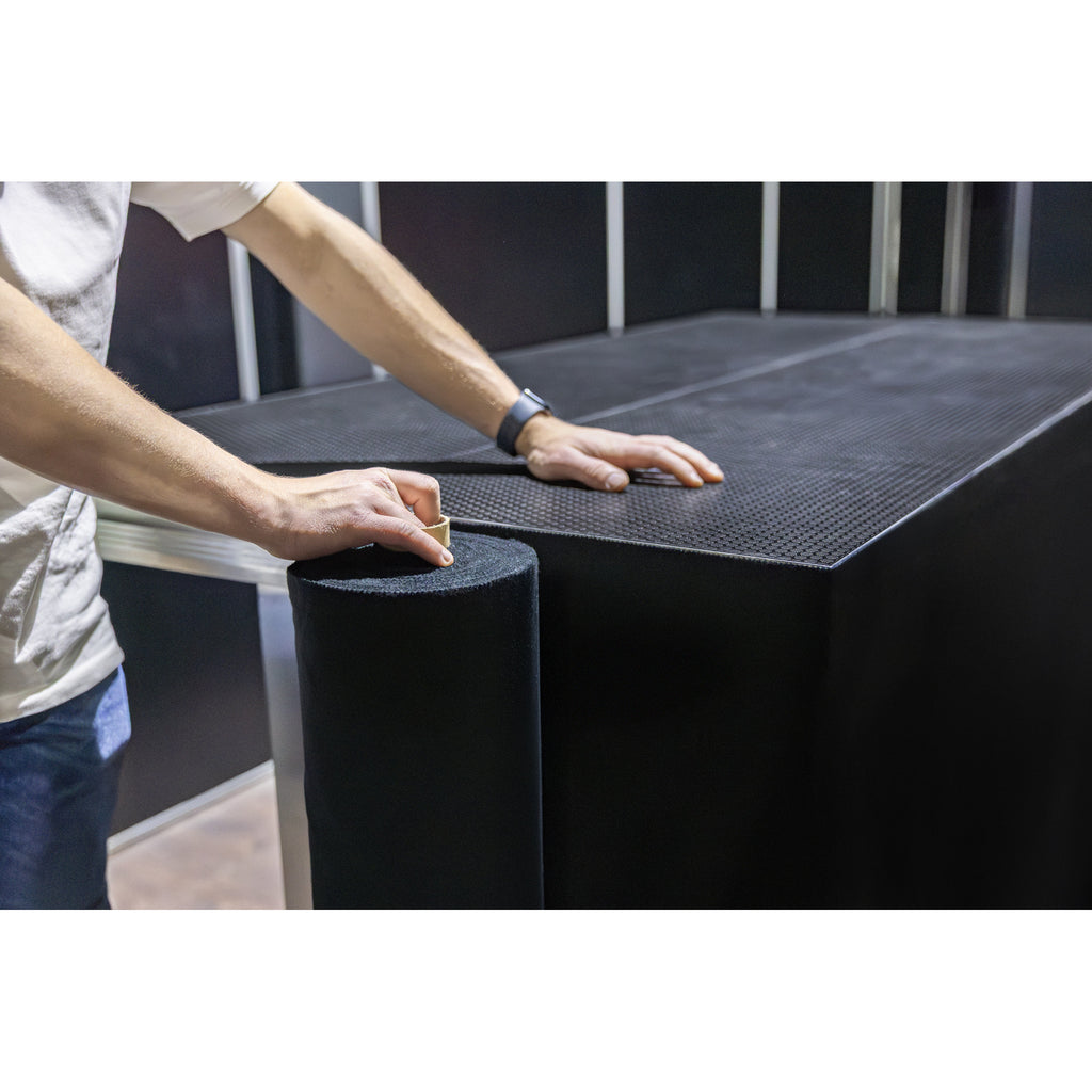 SCHEURDOEK ZWART 160GR/M? VLAMW. M1 BR 40CM PER ROL 60M