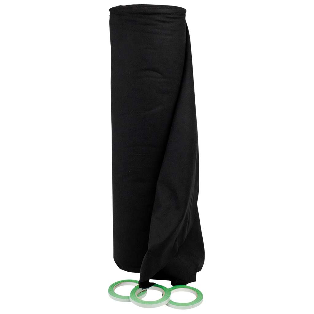 Scheurdoek Wentex 160g/m² Brandwerend 80cm x 60m (Zwart)