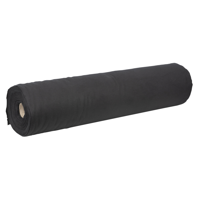 Scheurdoek Wentex 160g/m² Brandwerend 80cm x 60m (Zwart)