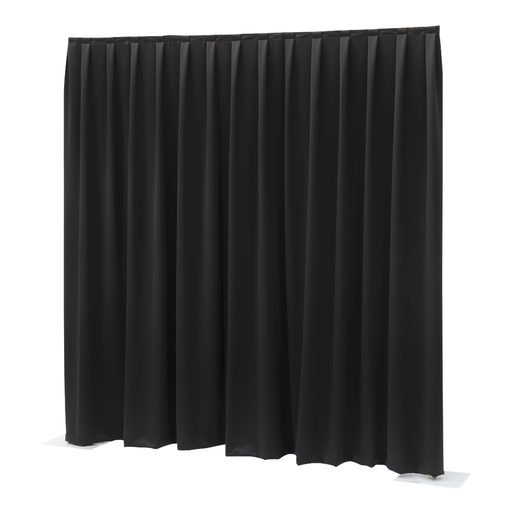 Pipe &amp; Drape Doek Wentex Gordijn Molton CS 330x120 cm Geplooid (Zwart)