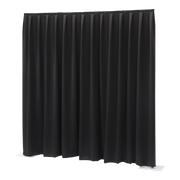 Pipe &amp; Drape Doek Wentex Gordijn Molton CS 330x250 cm Geplooid (Zwart)