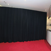 Pipe &amp; Drape Doek Wentex Gordijn Molton CS 330x400 cm Geplooid (Zwart)
