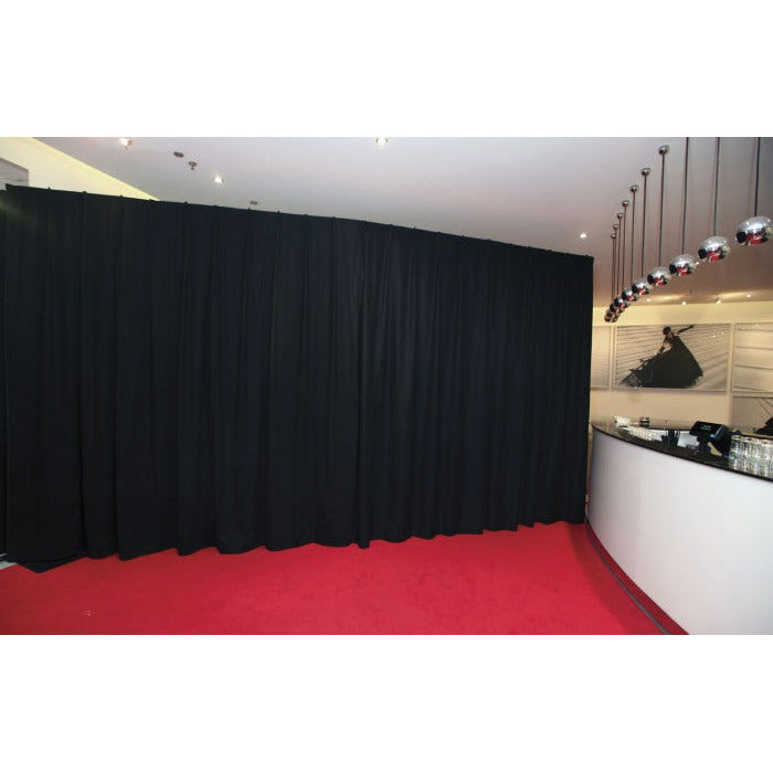 Pipe &amp; Drape Doek Wentex Gordijn Molton CS 330x400 cm Geplooid (Zwart)