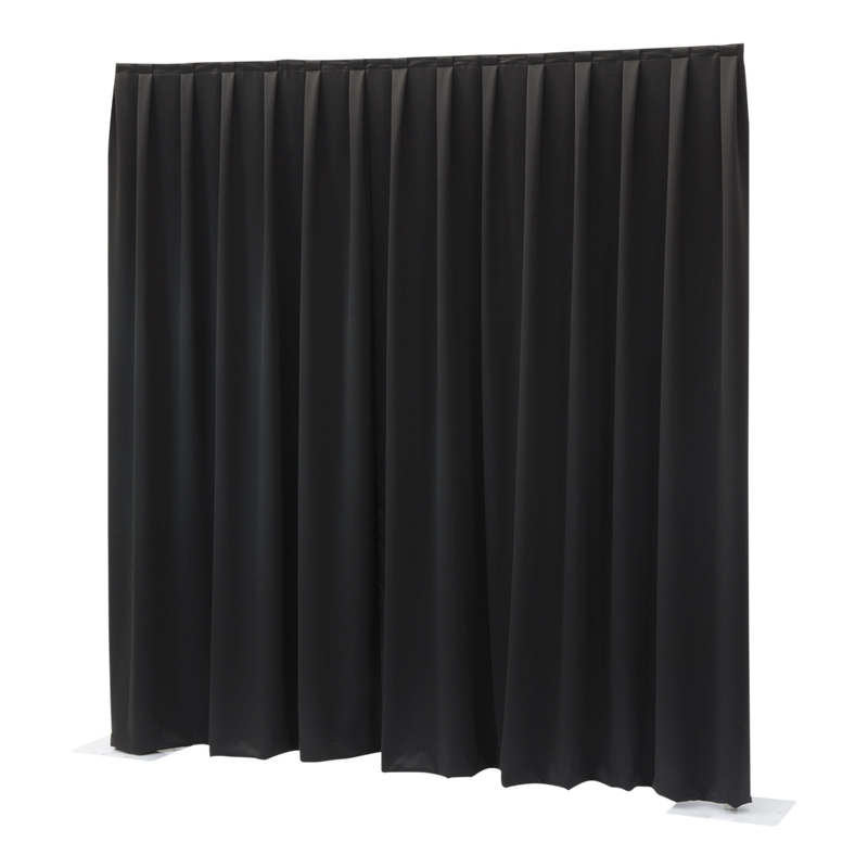 Pipe &amp; Drape Doek Wentex Gordijn Molton CS 330x500 cm Geplooid (Zwart)