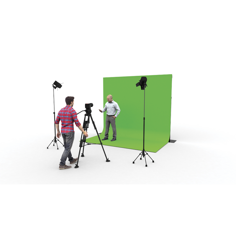 Pipe &amp; Drape Chromakey Wentex Greenscreen 290x300 cm