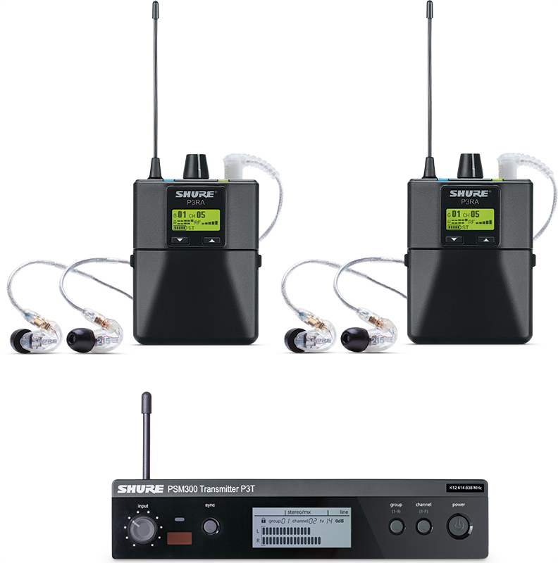 PSM300 Premium SHURE SE215 TWINPACK H20 (518-542 MHz, BE)