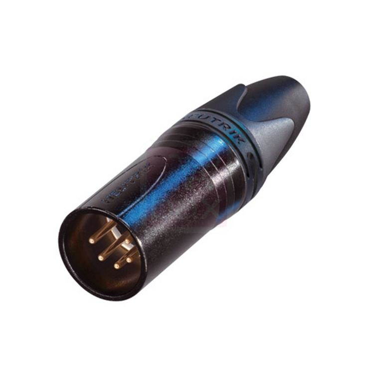 NC5MXX B 5POLE XLR CONNECTOR MALE BLACK/ GOLD CONTACTS NEUTRIK