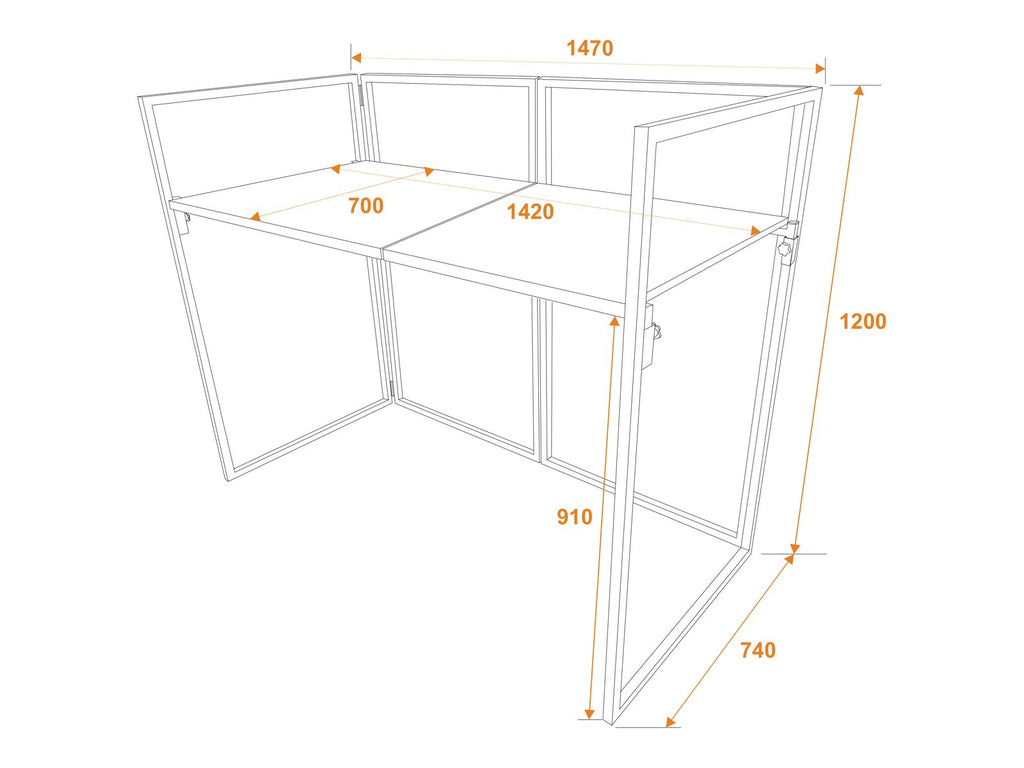 MOBILE DJ STAND OMNITRONIC INCL. COVER