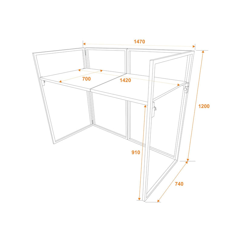 MOBILE DJ STAND OMNITRONIC INCL. COVER