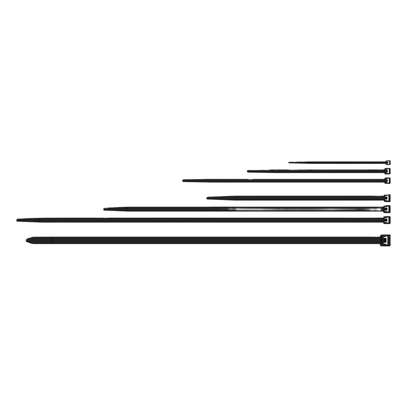 NYLON CABLE TIES PROCAB 4.8 x 180mm BLACK UV-RESISTANT