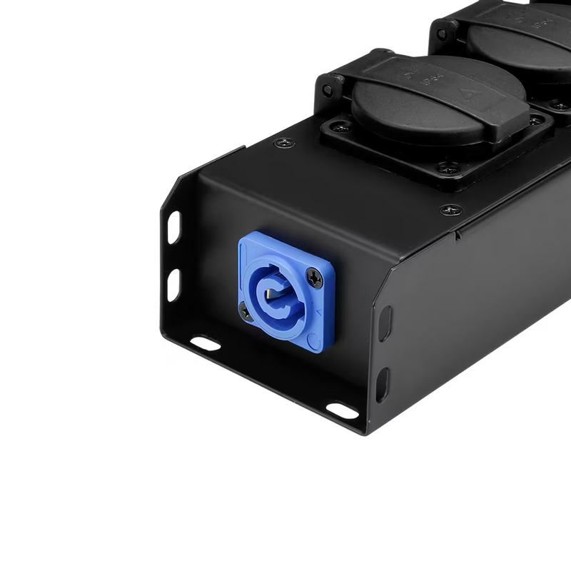 PRO PORT 4 P Adam Hall Verdeeldoos Powercon Blauw/Grijs - 4x Schuko (NL)