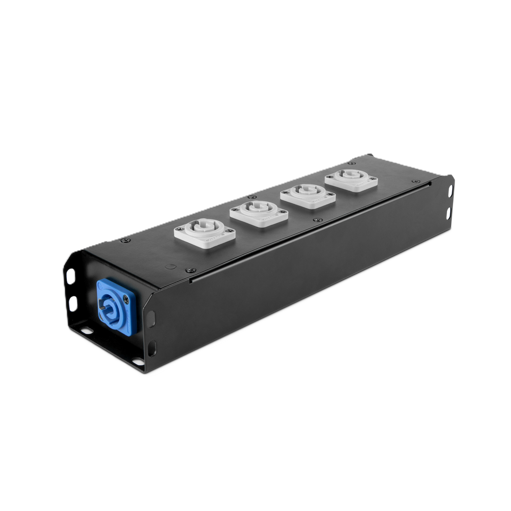 PRO PORT 4 PCON Adam Hall Verdeeldoos Powercon Blauw/Grijs - 4x Powercon Grijs