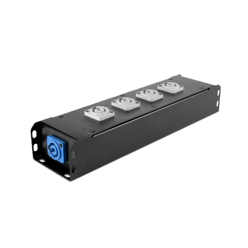 PRO PORT 4 PCON Adam Hall Power Distribution Box PowerCON Blue/Grey - 4x PowerCON Grey