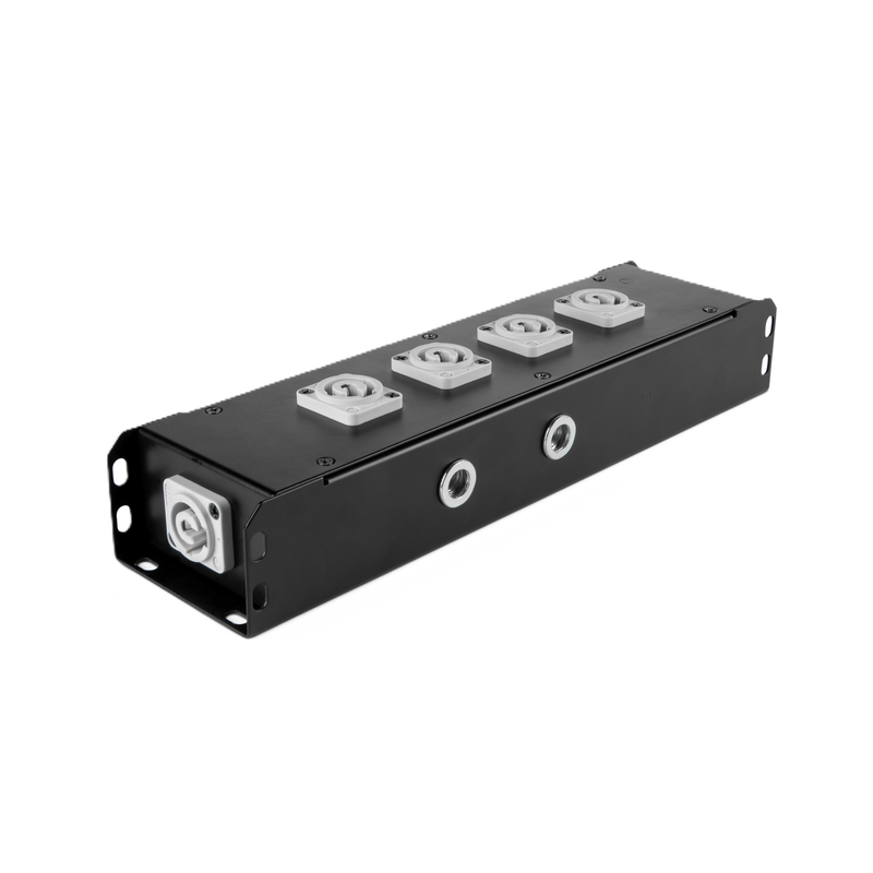 PRO PORT 4 PCON Adam Hall Power Distribution Box PowerCON Blue/Grey - 4x PowerCON Grey