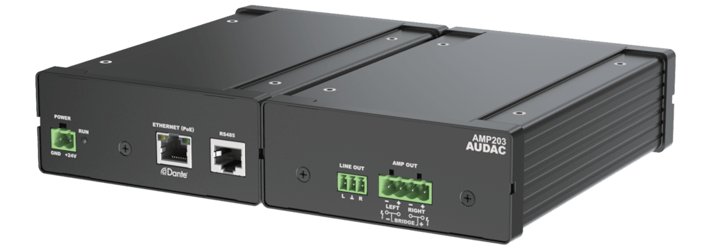 AMP203 AUDAC Compacte install Versterker met Dante