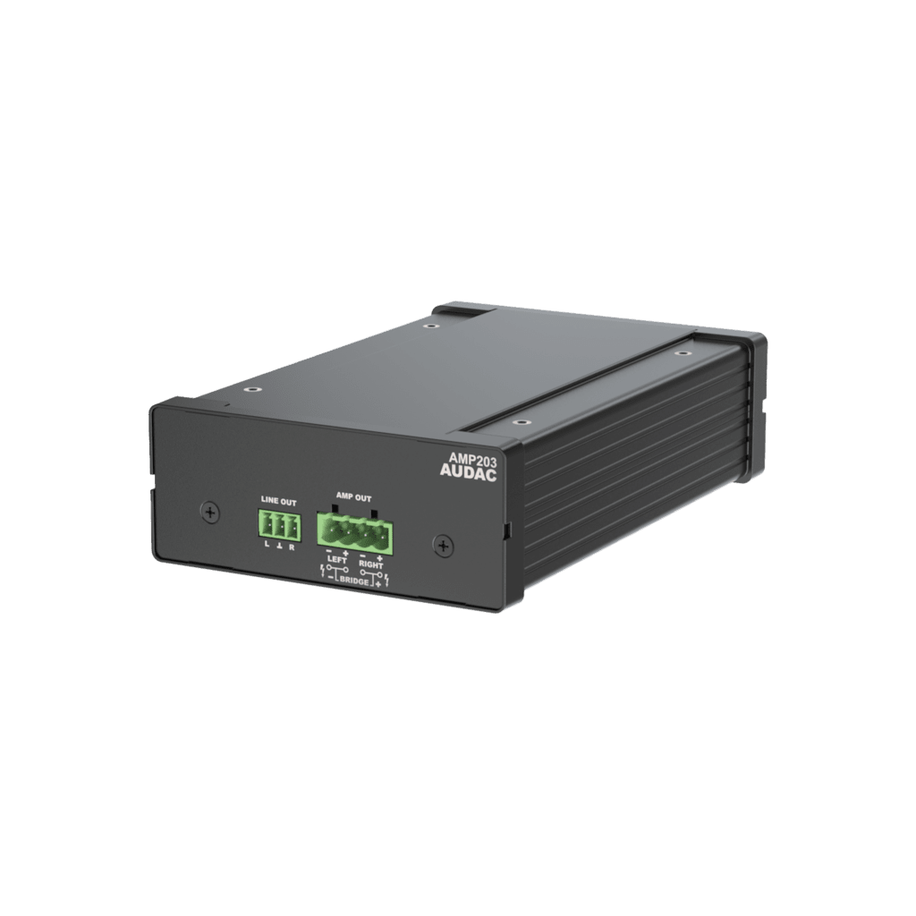 AMP203 AUDAC Compacte install Versterker met Dante