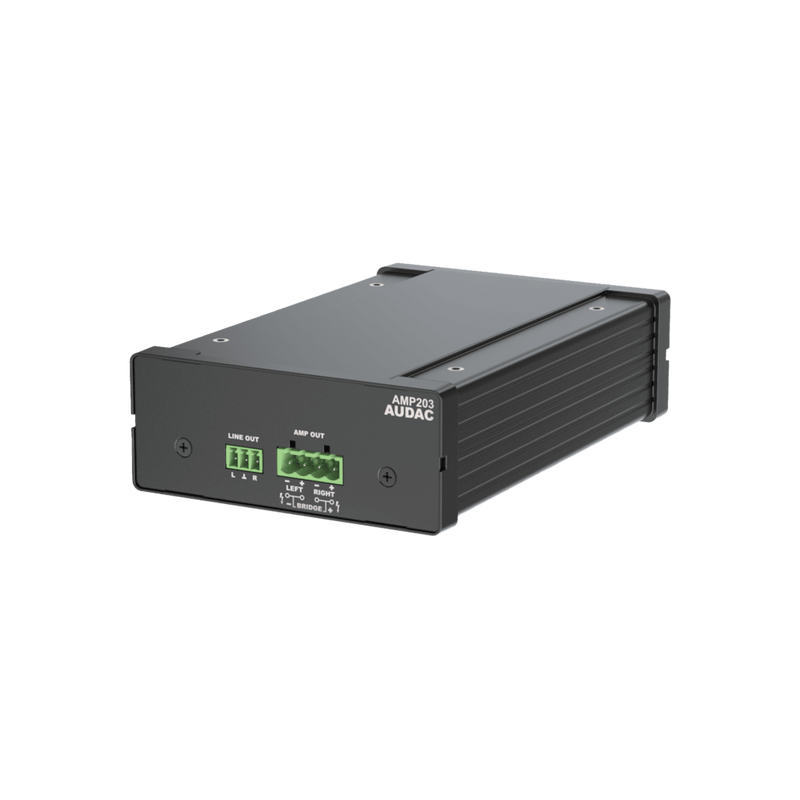 AMP203 AUDAC Compacte install Versterker met Dante