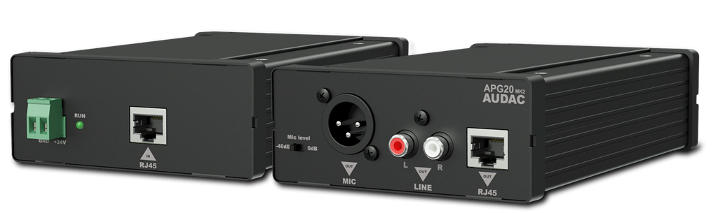 APG20MK2 AUDAC LINE &amp; MIC SIGNAAL OVER IP MAX 150M