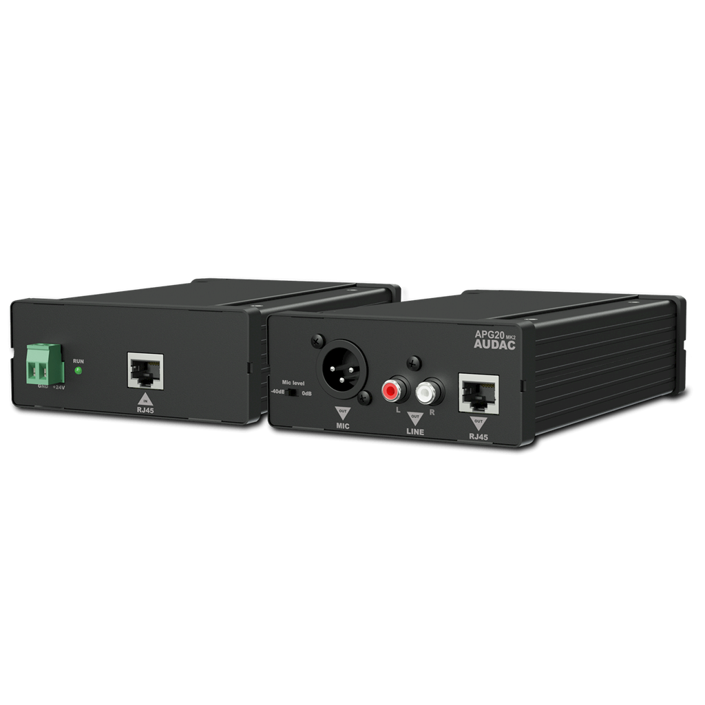 APG20MK2 AUDAC LINE &amp; MIC SIGNAAL OVER IP MAX 150M
