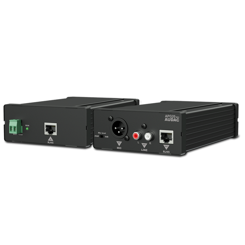 APG20MK2 AUDAC LINE &amp; MIC SIGNAAL OVER IP MAX 150M