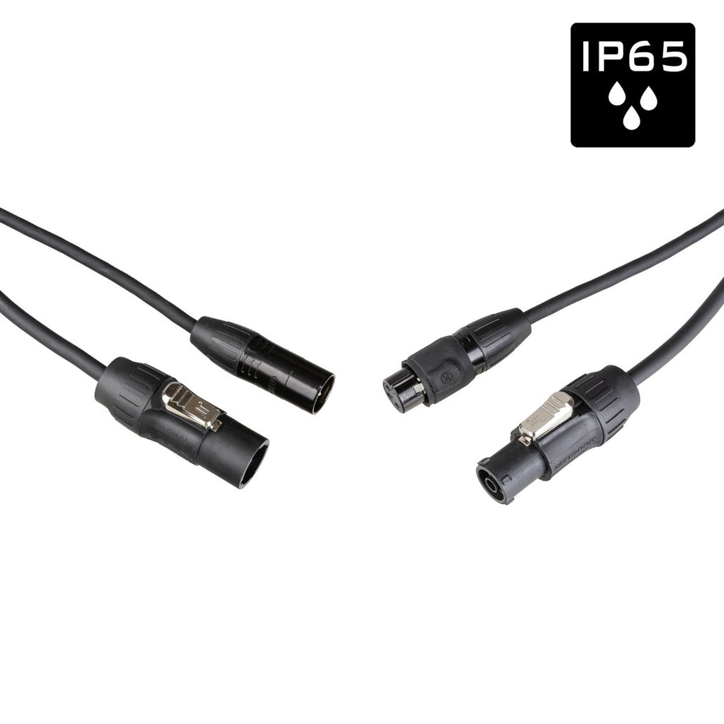PCT1-HYBRID-XLR3-10M Hilec Combikabel Voeding/DMX IP65 (10m)