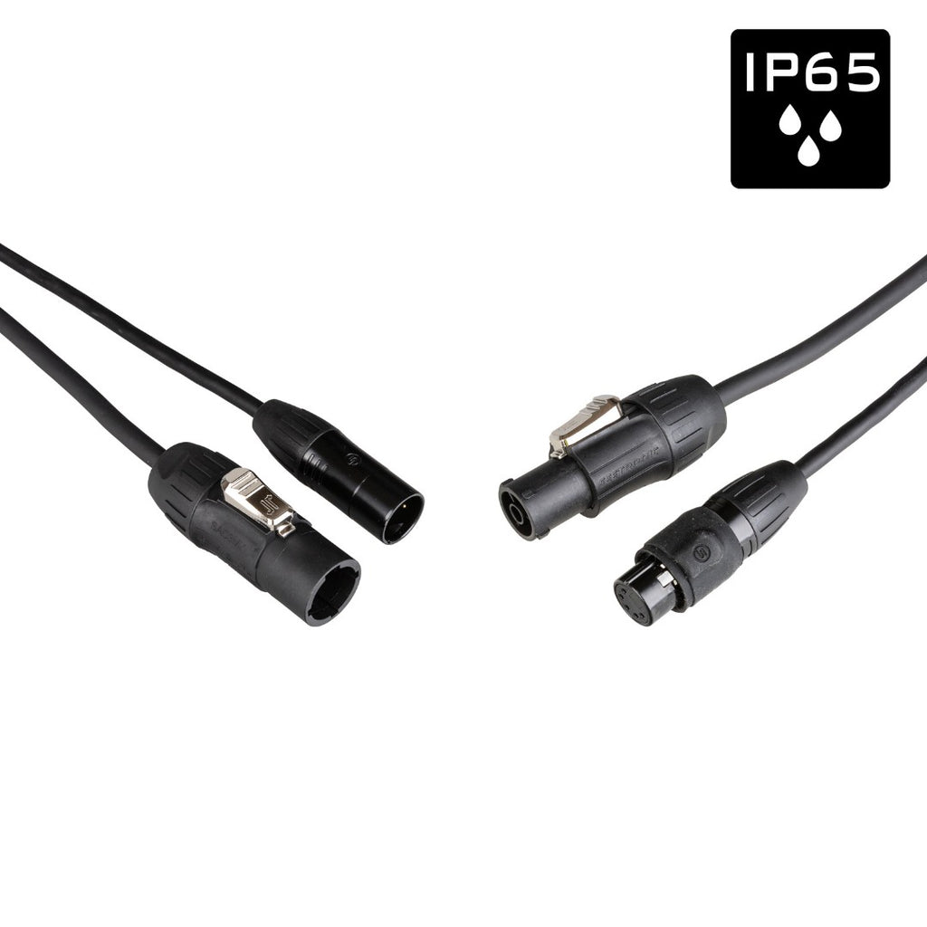 PCT1-HYBRID-XLR5-3M Hilec Combikabel Voeding/DMX IP65 (3m)