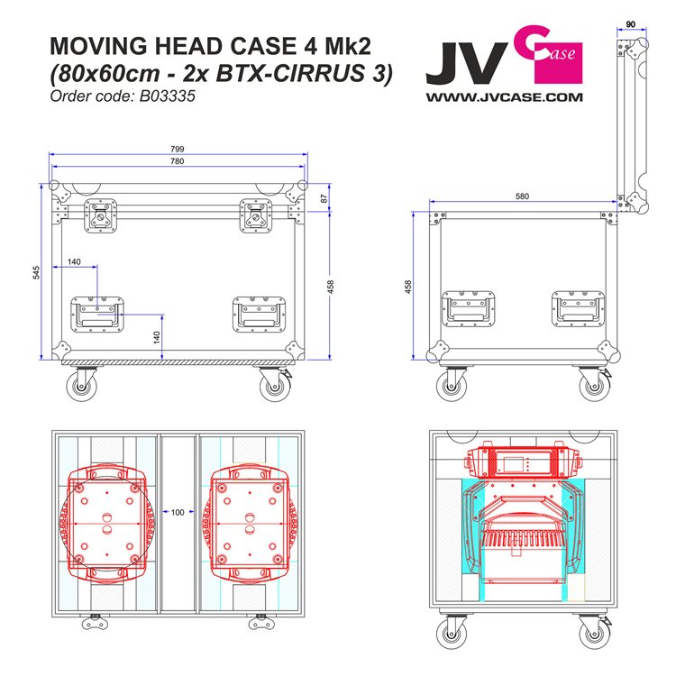 Moving Head Case 4 Mk2 JV Case