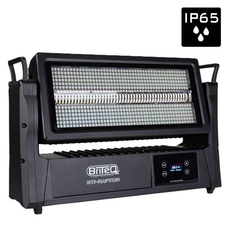 BTI-RAPTOR BRITEQ OUTDOOR TILT STROBE 8 SECTIES+ 16 RGB IP65