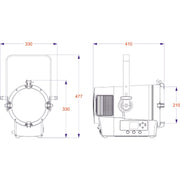 BTI-THEATRE 6C20 Briteq LED Fresnel Spot