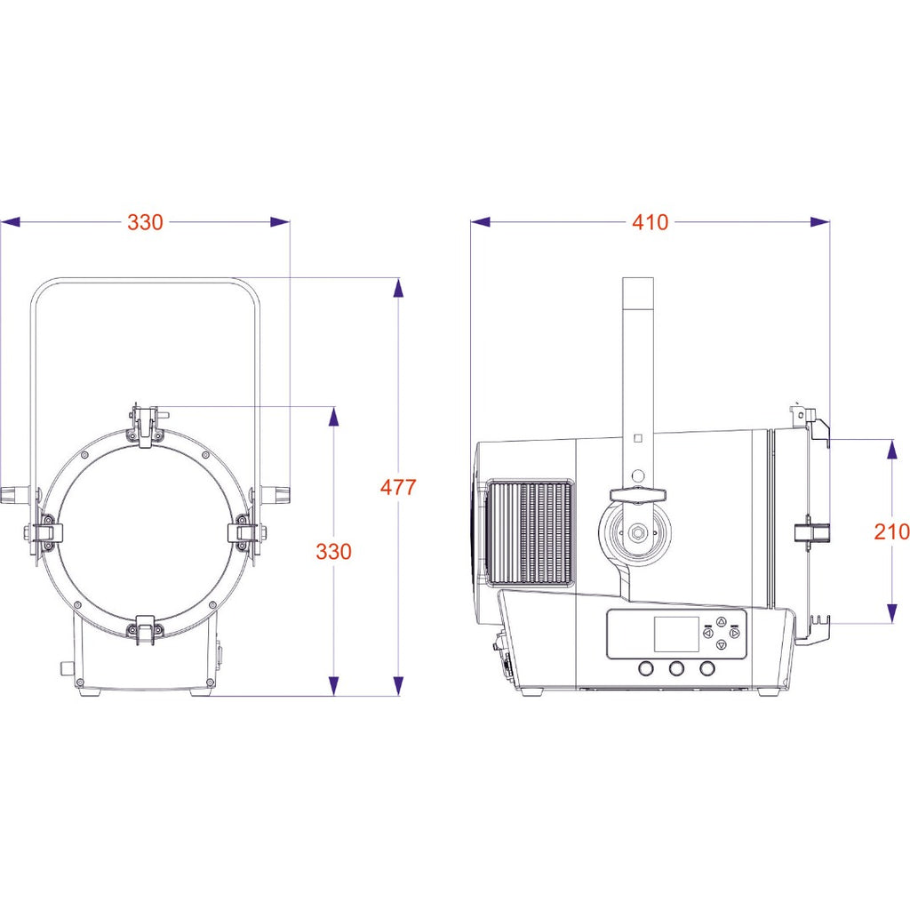 BTI-THEATRE 6C20 Briteq LED Fresnel Spot
