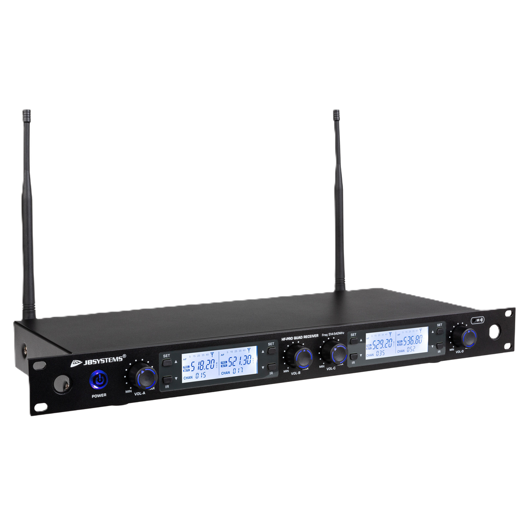HF-PRO QUAD RECEIVER JB SYSTEMS 4CH. MICRO ONTVANGER 19"