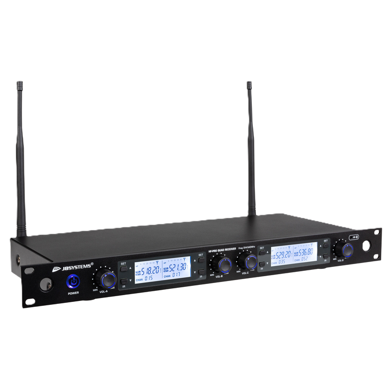 HF-PRO QUAD RECEIVER JB SYSTEMS 4CH. MICRO ONTVANGER 19"